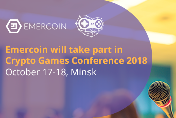 Emercoin will take part in Crypto Games Conference 2018 