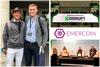 Emercoin visited Disrupt SF 2018 and Crypto Finance Conference 