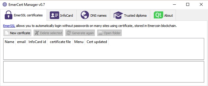 Trusted Diploma GUI from EmerCert