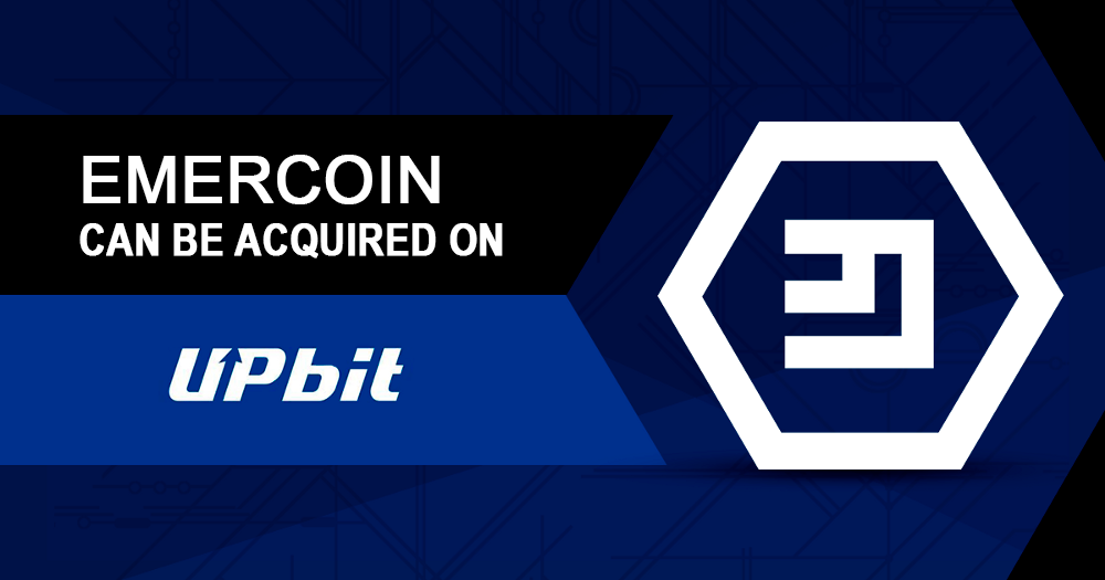 Emercoin can be acquired on world’s 2nd largest exchange Upbit 