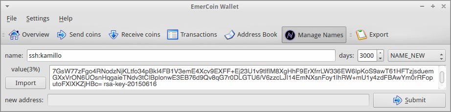 Emercoin Wallet