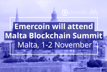 Emercoin will attend Malta Blockchain Summit 